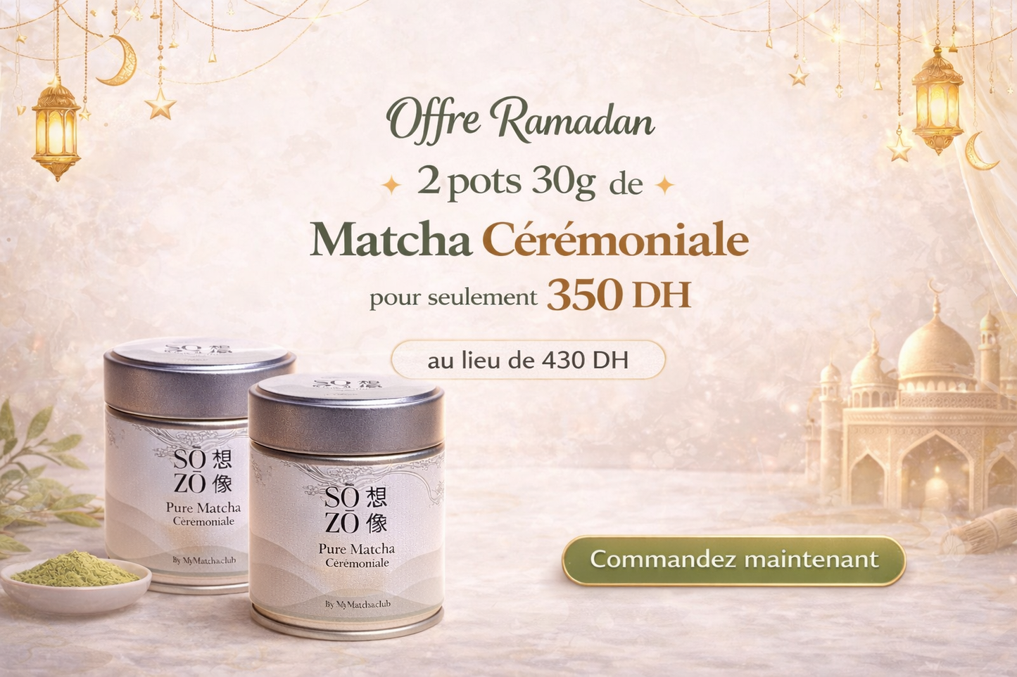 2 Pots 30g Matcha Cérémoniale