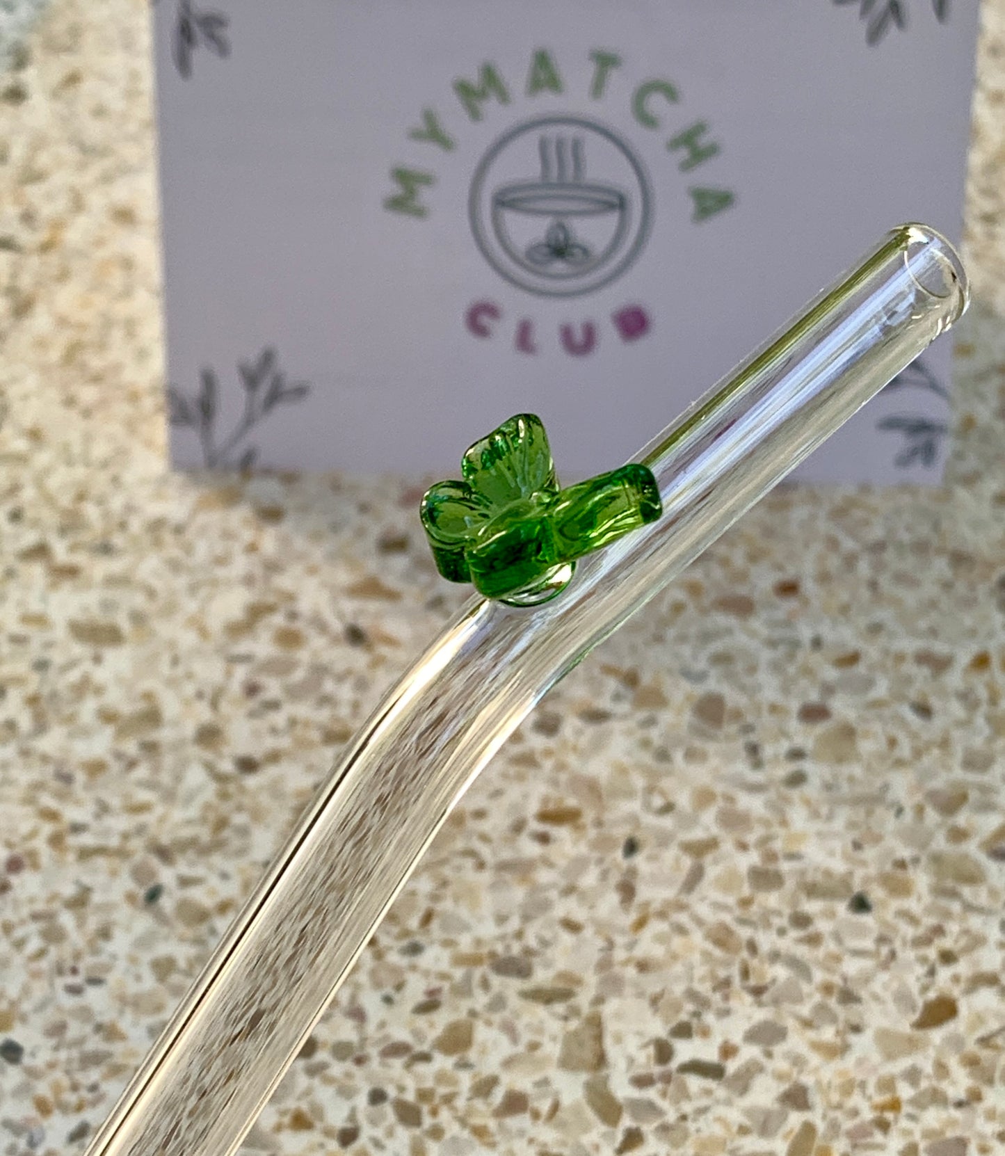 Reusable Butterfly Glass Straws