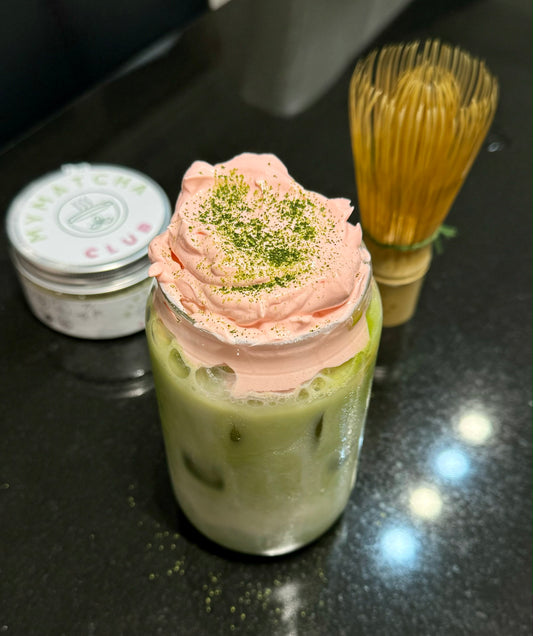 Strawberry Iced Matcha Latte