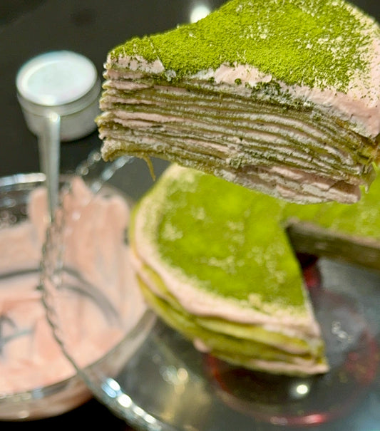 Matcha Strawberry Mille-Crepe