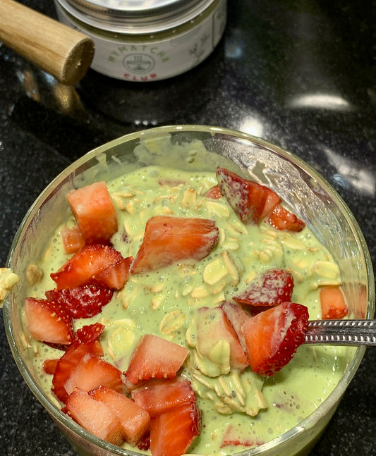 Overnight Matcha Oats with Chia Seeds