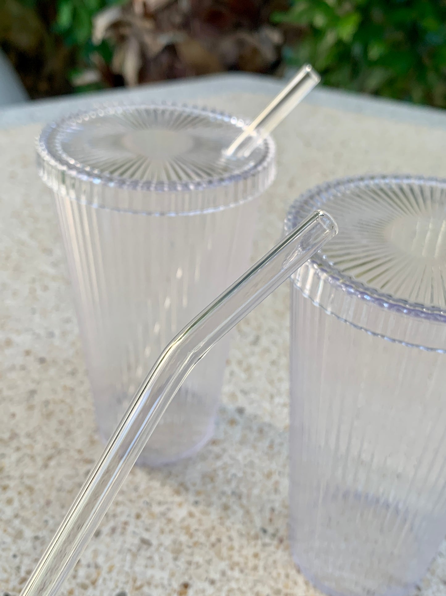 Reusable Melamine Tumbler with Glass Straw