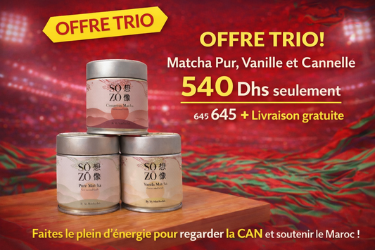 OFFRE TRIO: Matcha Pur, Vanille & Cannelle
