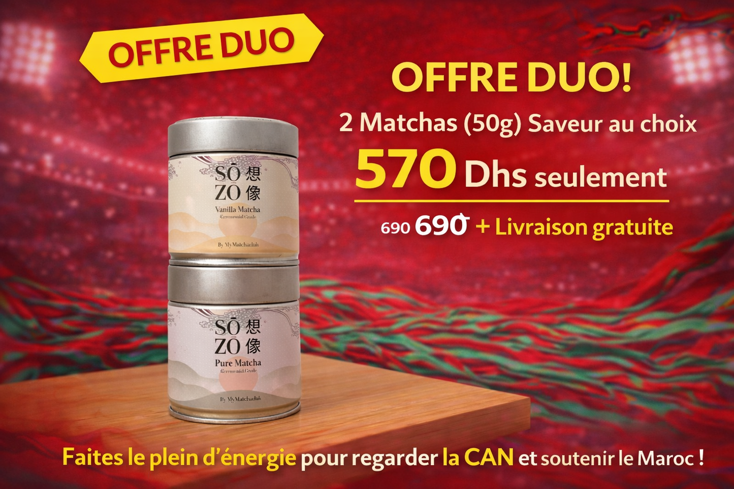 OFFRE DUO: 2 Matchas (50g) au choix